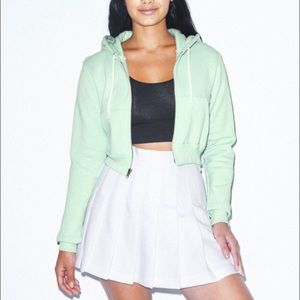 American Apparel cropped zip up hoodie
